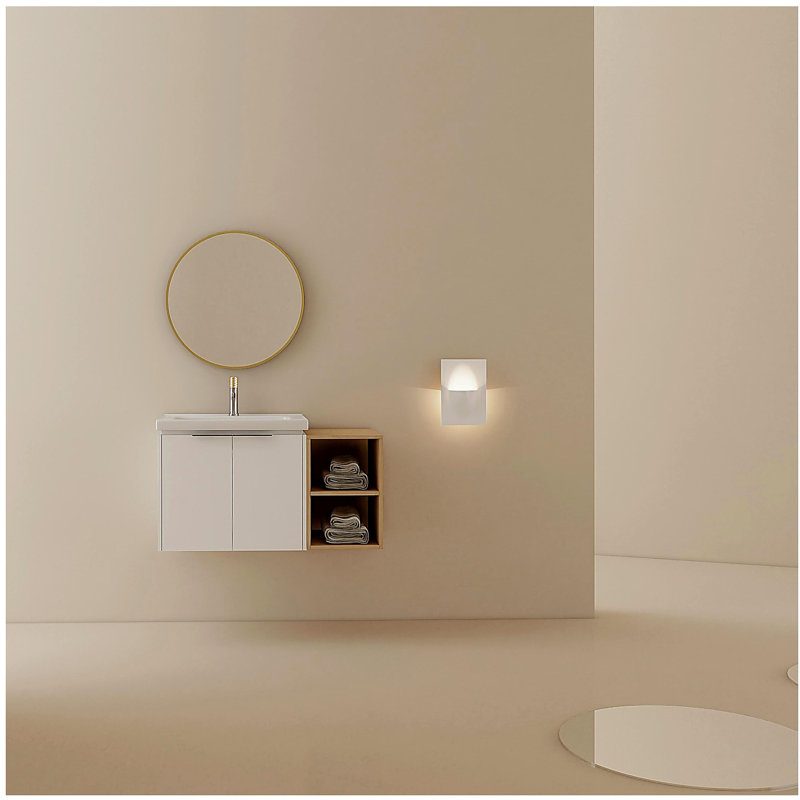 Meuble-lavabo de 36 pouces avec lavabo et petites tablettes de rangement