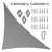 Colourtree Triangle Sun Shade Sail with Installation Hardware Kit-58148943-91533376