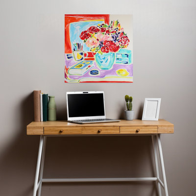 Contemporary Art Bold Colorful Contemporary Violet Summer Art