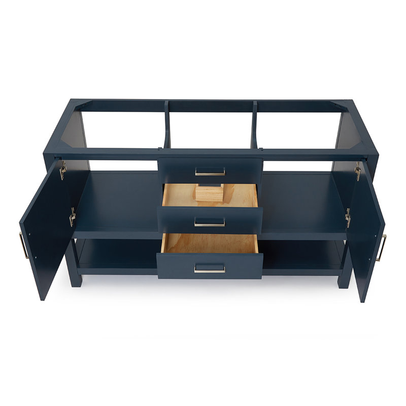 Bayhill 60'' W Single Bathroom Vanity Base, Midnight Blue