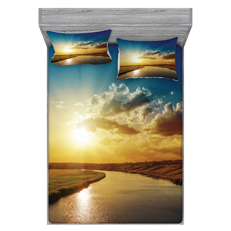 Microfiber Sheet Set, Queen Sheet Set with Fitted Sheet