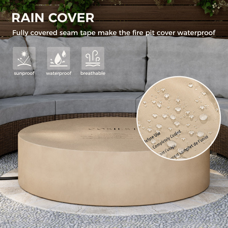 Borgia Concrete Propane Fire Pit Table, Terrazzo White