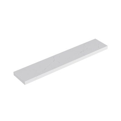 Couvre-meuble-lavabo blanc Carrara l 21,25 po x H 4 po