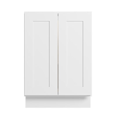 Modern Shaker Kitchen Base Cabinet, Solid Birch Frame & Plywood Box, Soft-Close Slides & Hinges, Modular Sizes for Custom Layout(12”–42”)