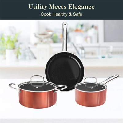 7 - Piece Non-Stick Aluminum Cookware Set
