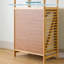 Armoire de rangement en bois massif avec 4 paniers à linge en bambou l 20 po Katelynn