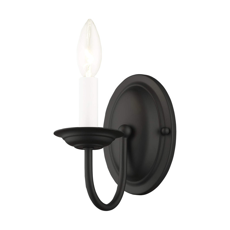 1 Light Black Wall Sconce