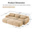 Canapé 3 places en tissu moelleux et moelleux avec 3 repose-pieds-1663719615