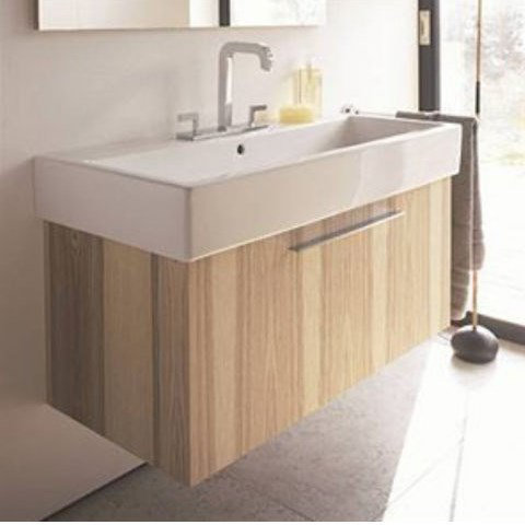 Base de meuble-lavabo murale 22" seulement Vero, Cerisier américain