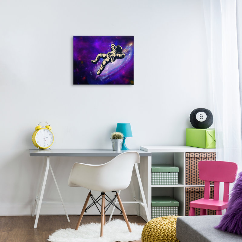 «Relaxing Astronaut in Space», conception de Jesse Keith, H 16 po x l 20 po