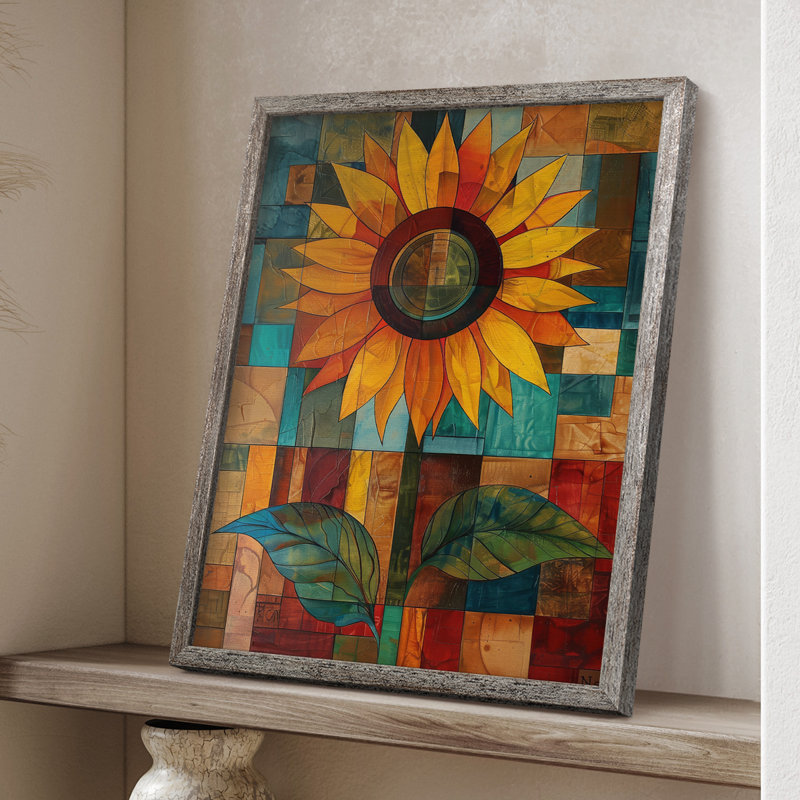 Reproduction encadrée FLORAL Series CDLxxxi - bois massif, 21" H x 17" W