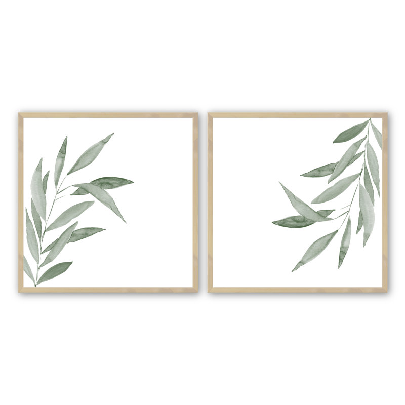 Duo en silence, ensemble de 2 pièces encadrées sur papier, Érable brut, H 13,5 po x l 13,5 po x P 1 po