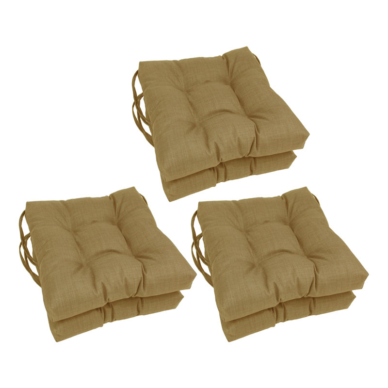 Outdoor 3.5'' Dining Chair Seat Cushion, Wheat