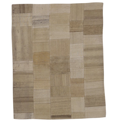 High-Quality Hand-Knotted Ivory Area Rug
