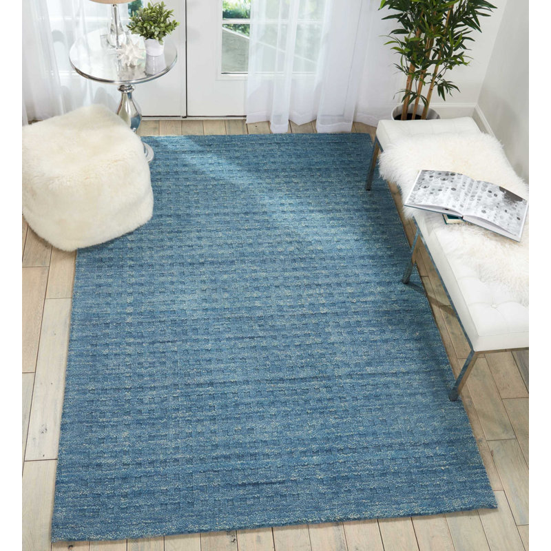 Harshman Solid Area Rug, Rectangle 6'6 x 9'6