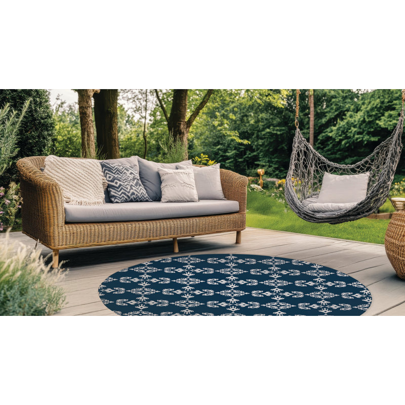 Tapis d'extérieur Cassia, Rond 5 pi