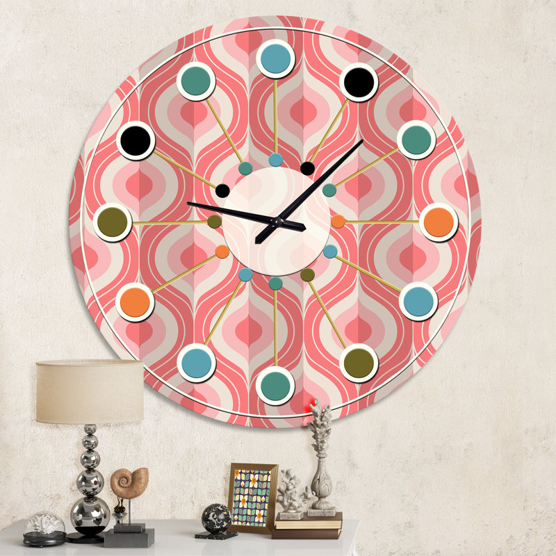 Horloge murale rétro Mid-Century, Moyen