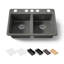 Riverby® 33" undermount double-bowl workstation kitchen sink-1894224679