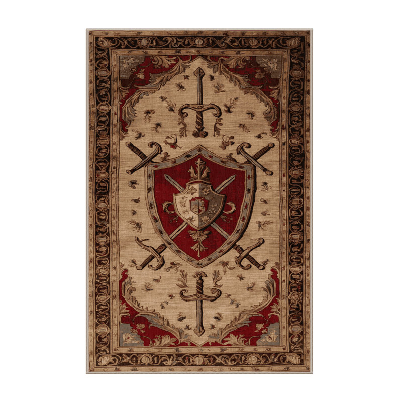 Tapis brun français lavable à la machine