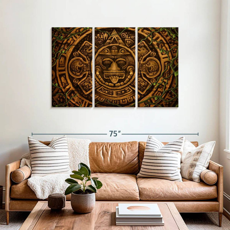 Kerner Aztec Symbol, 36" H x 57" W