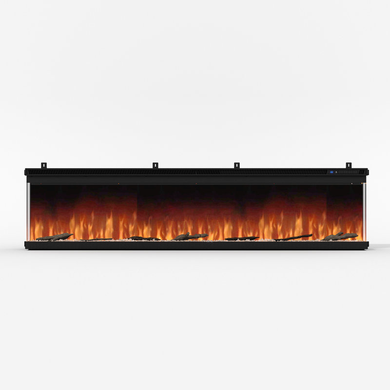 3-Sided Modern Electric Fireplace with Smart Wi-Fi app/Remote Control, 17.3" H x 72" W x 7.9" D