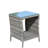 Outdoor Patio Furniture 1 Coffee Table With Clear Tempered Glass-8804124