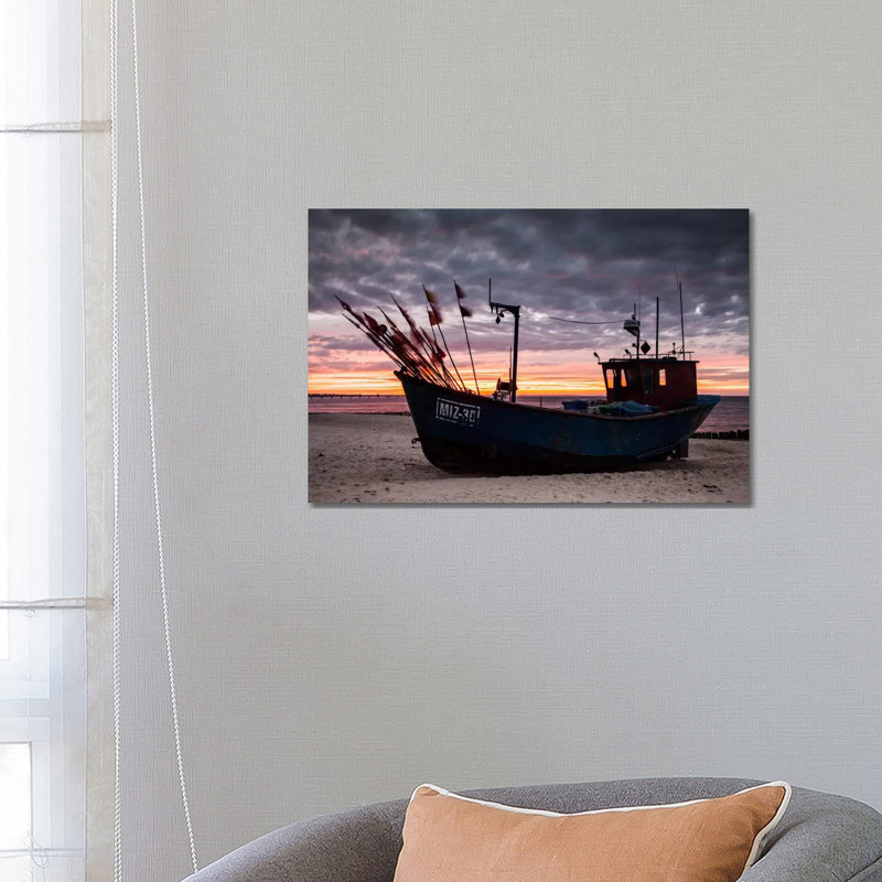 Poland, Baltic Sea, Fishing Boat by Mikolaj Gospodarek - Wrapped Canvas Print, 66.04 cm H x 45.72 cm W x 1.91 cm D