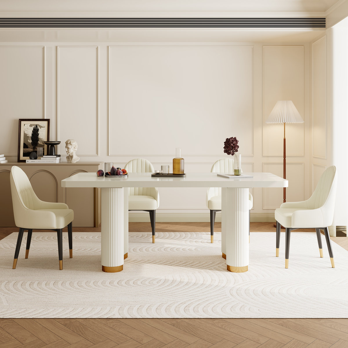 Mercer41 Ivanitchka 63'' Kitchen Modern Rectangular Dining Table Mdf ...
