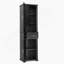 Grande armoire de rangement pour salle de bain, armoire de rangement autoportante avec deux portes de taille différente et tablette réglable, conception à étagère de porte, panneau de fibres à densité moyenne avec finition peinte-327797673