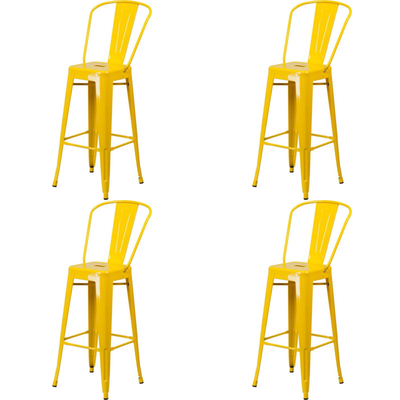 Tabouret de bar 30 po Cazzie, Jaune