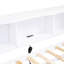 Lit de jour simple avec lit gigogne et rangement - Fentes en bois massif blanc-95154639