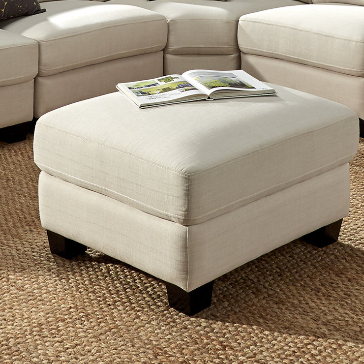 Doggett Upholstered Ottoman, White