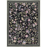 Hand-Knotted High-Quality Black Area Rug