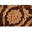 Tapis brun / ivoire floral en laine noué à la main 8 pi 11 po x 12 pi 4 po Floral