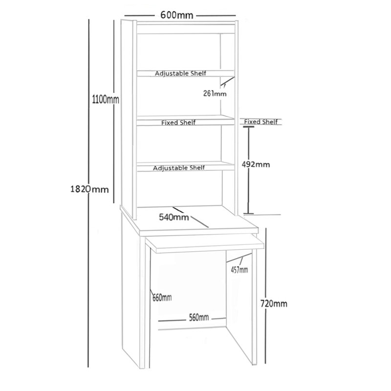 Haaheo Computer Desk, Black