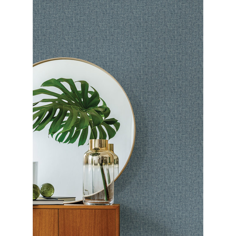 Rouleau de papier peint tissé Rafi L 27 pi x l 27 po Rafi, Bleu
