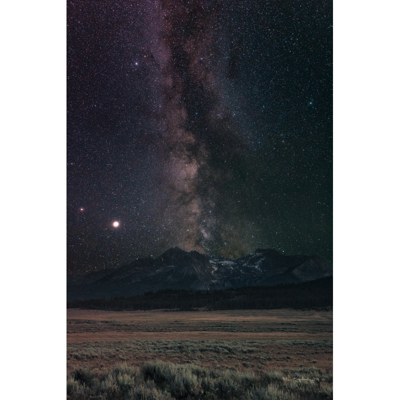 Milky Way In Sawtooth Mountains by Alan Majchrowicz - Wrapped Canvas Print, 122cm H x 81cm W