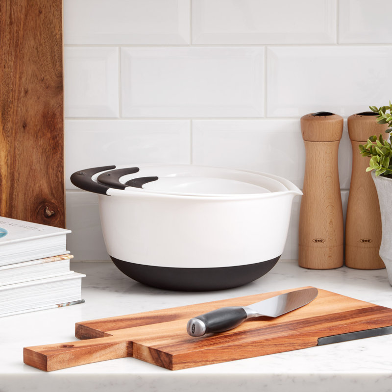 Good Grips 3-Piece Mixing Bowl Set, Black