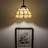 Simonson Tiffany Mini Hanging Lights Gold Stained Glass Crystal Beans LED Bulb Included 8”W*8”D*60”H