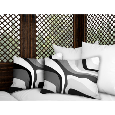 Abstract Outdoor Reversible Throw Pillow