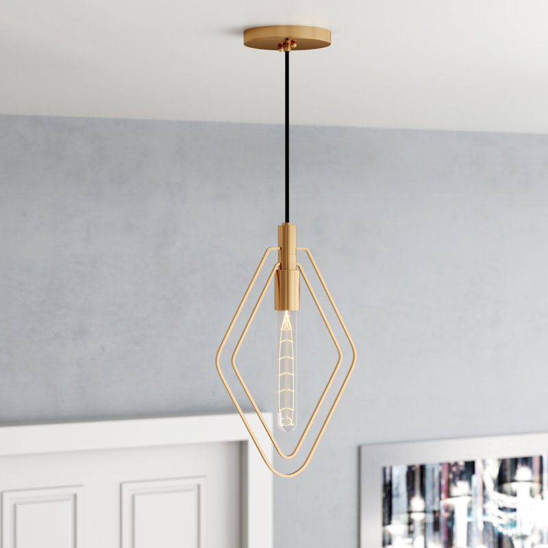 Masonville 9.75" 1-Light Pendant, Aged Brass