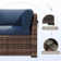 Treyshun Modular 10-Person Rattan Sectional Conversation Sets With Fire Pit Table