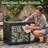 35 Gallon Black Decorative Print Resin Deck Box with Decorative Printed Panels