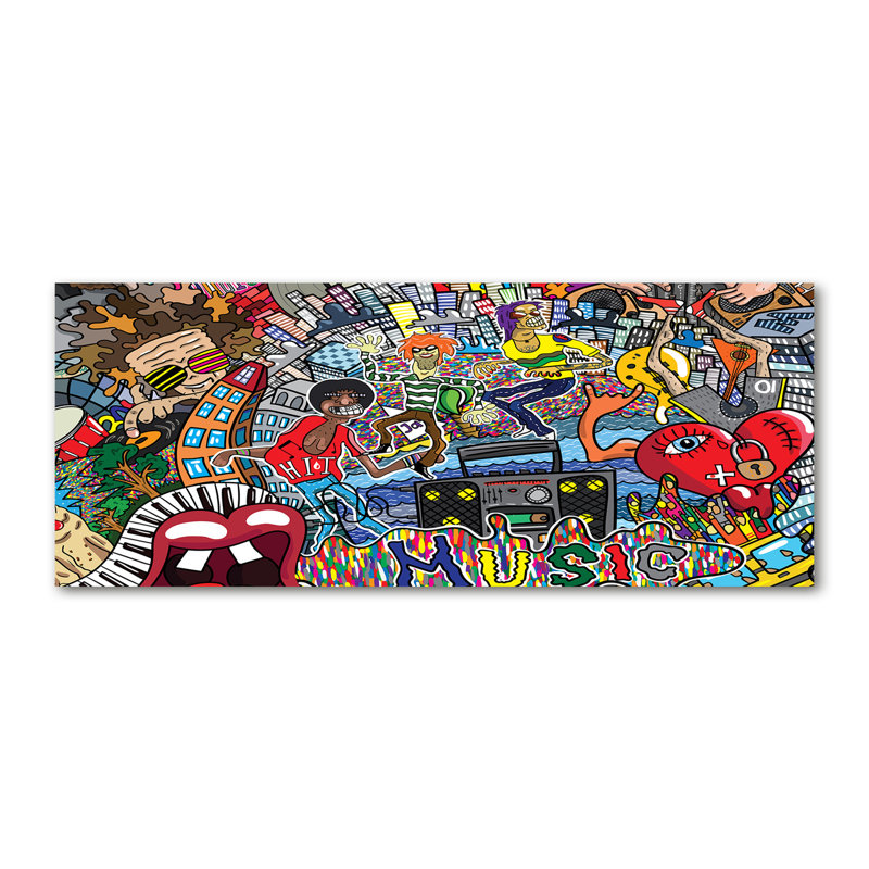 Music Collage - Wrapped Canvas Print