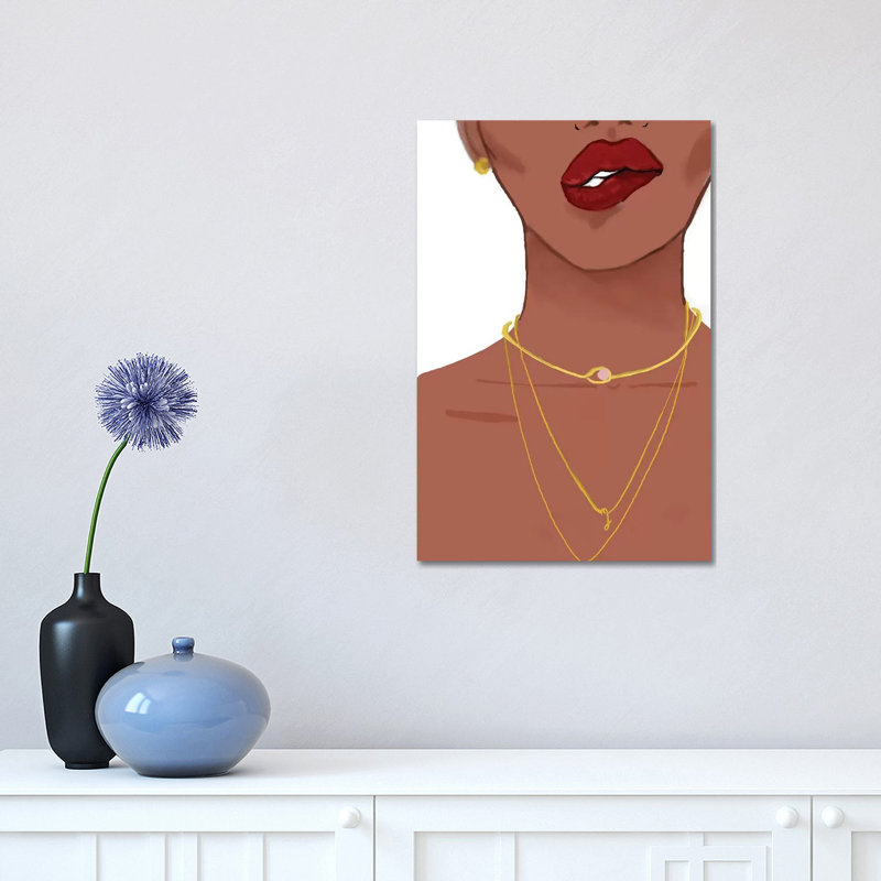 Bouche x Bijoux 1 Piece Wall Art on Canvas, 45.72cm H x 30.48cm W x 1.91cm D