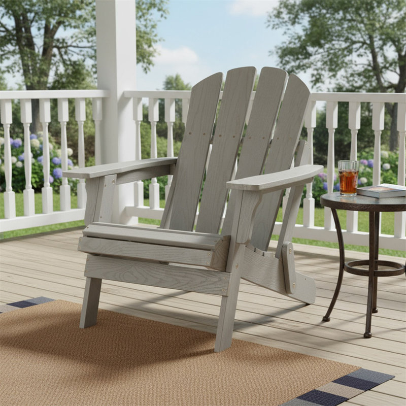 Oversized Adirondack Chair 34d X 29w X 33h, 330lbs Weight Capacity, Pre-assembled Backrest & Seat Board, Hemlock Wood, Folding Design