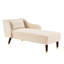 Chaise longue tendance en velours beige avec méridienne luxueuse en velours beige et rembourrage haut-209943050
