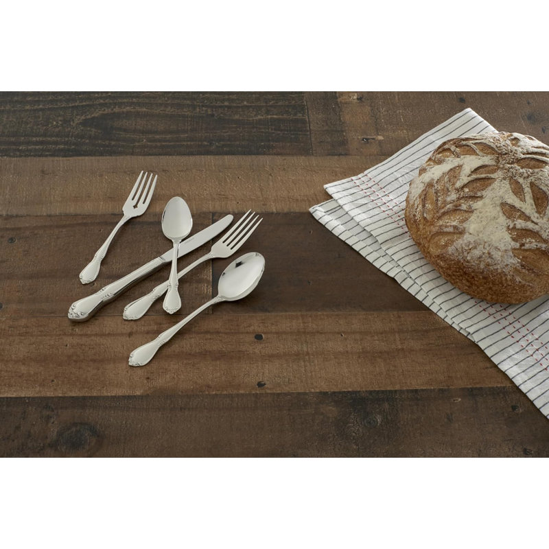 Oneida Chateau Fine Flatware Dinner Spoon Service For 4, Dishwasher Safe, Silver