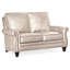 Reddish Leather Loveseat-161546514-161546522-161546617