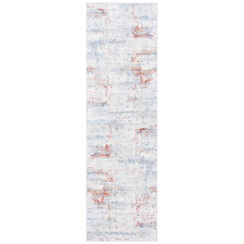 Amelia Cotton Abstract Rug, Runner 2'3" x 8'